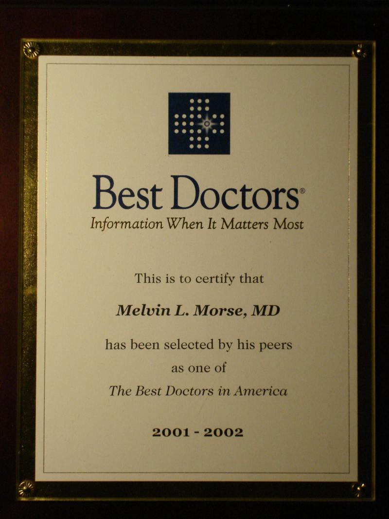 Again voted one of America's Best Doctors