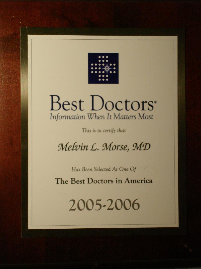 Voted one of America's Best Doctors in 2006